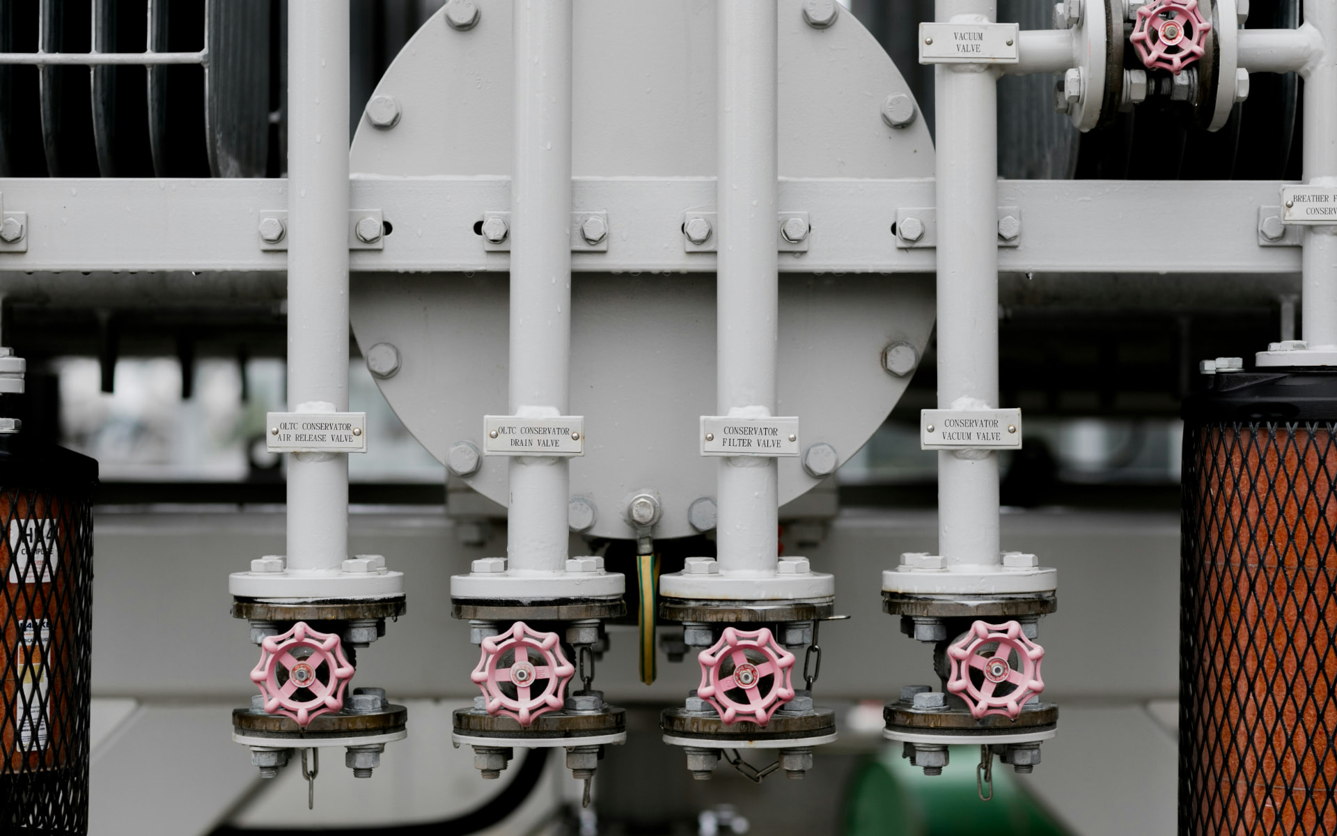 Industrial equipment with bolted pipe connections and isolation valves used in an asset integrity context